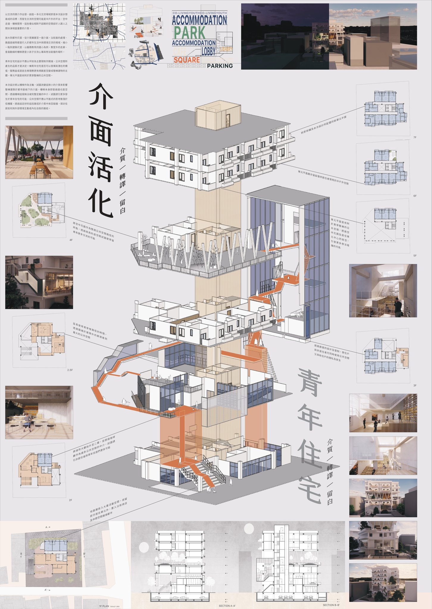 公共空間類首獎作品「青年住宅-介面活化」